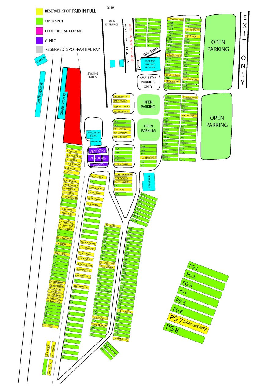 PIT SPOT PARKING - Quaker City Motorsports Park